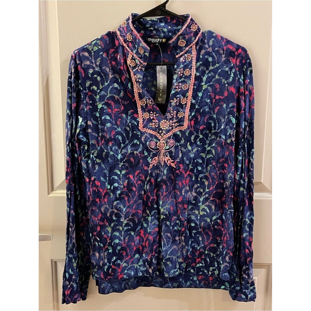 NWT Chaudry KC Vintage Boho Tunic Long Sleeve Small
